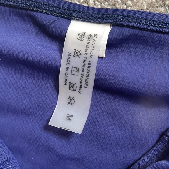 Navy Blue Halter Bikini Set - Picture 2 of 2